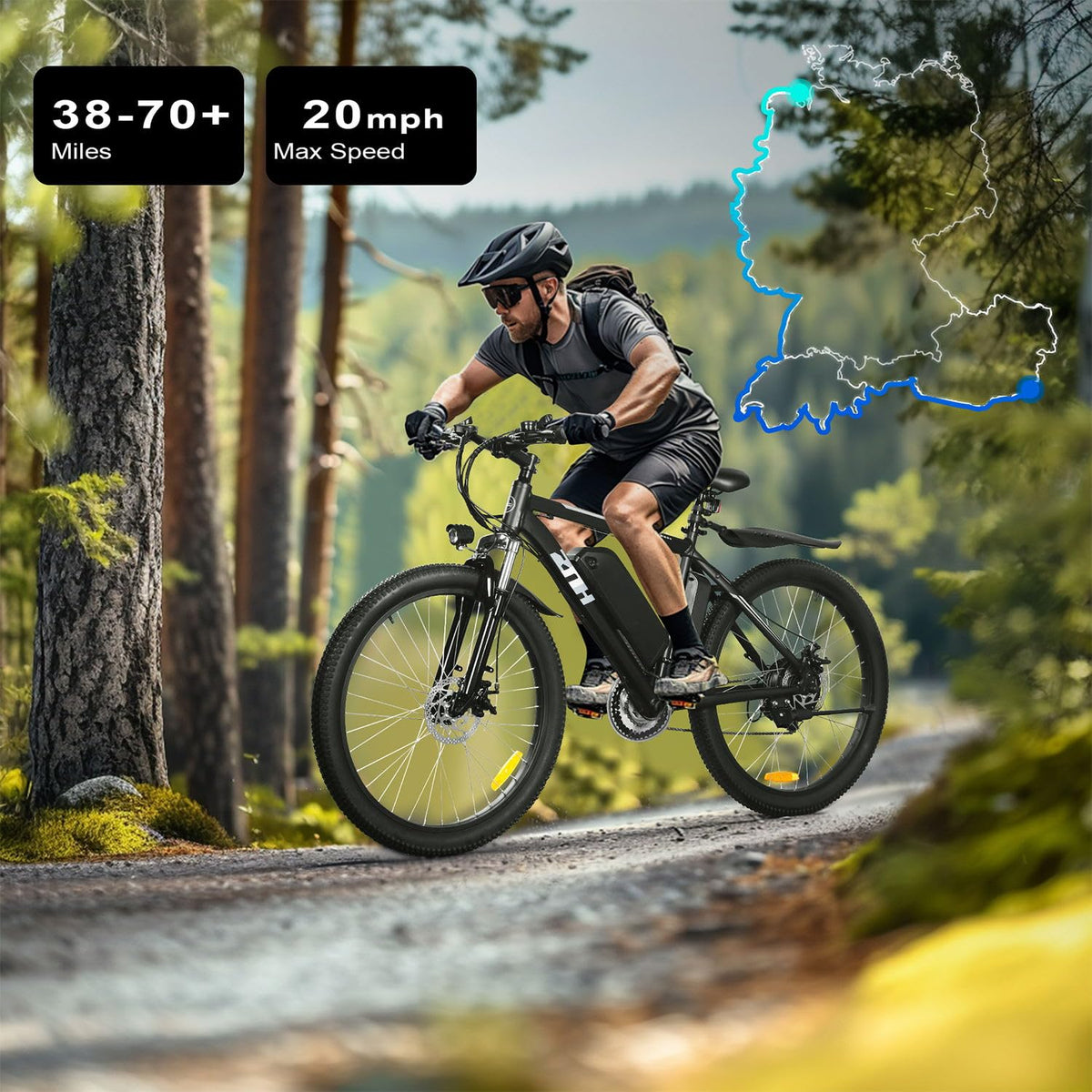 Electric Bike 1000W 20 Mph 80 Miles L684