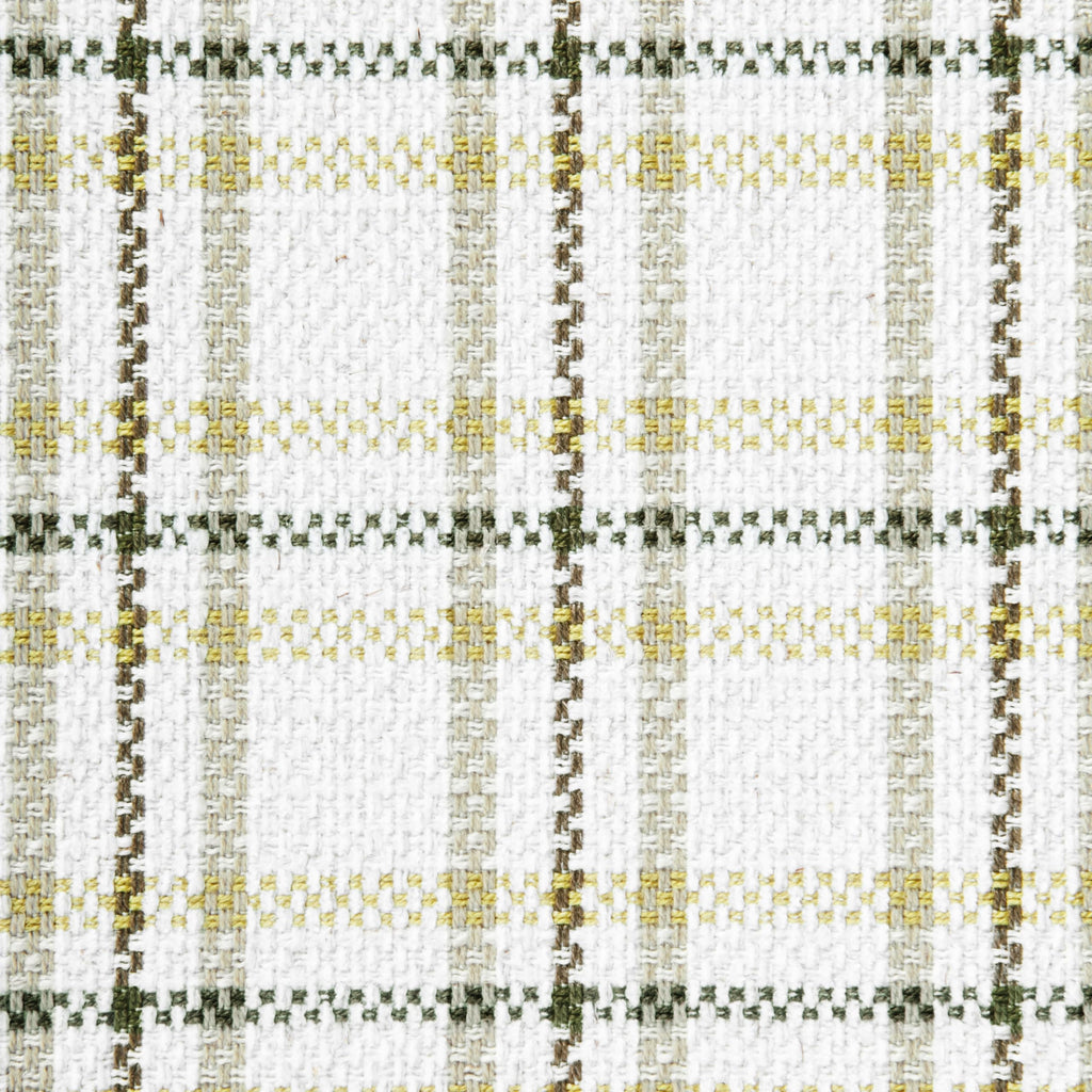 Natural Plaid Woven Fabric Bench Y592