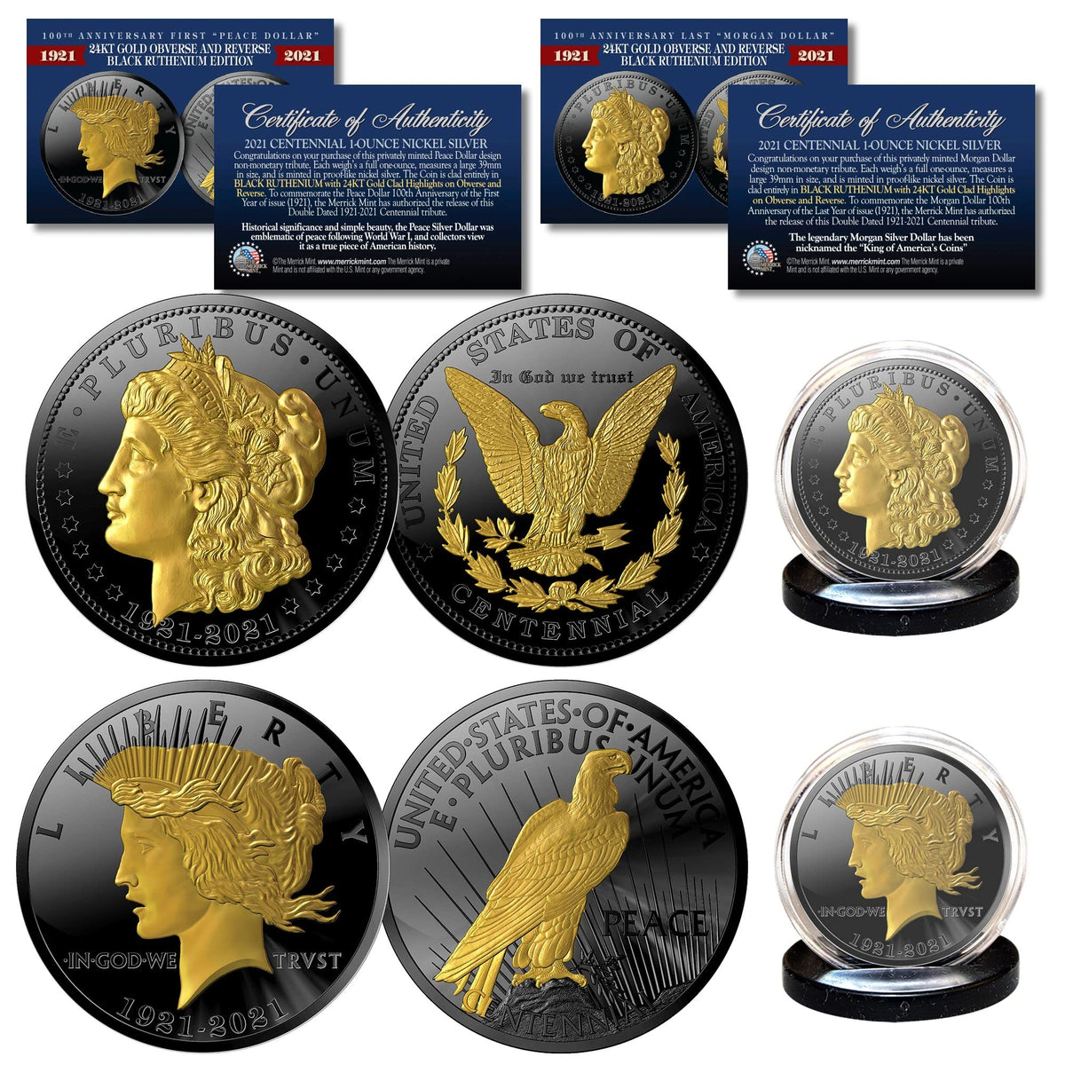 1 OZ. Black Ruthenium & Gold 2-Coin Set Q5377