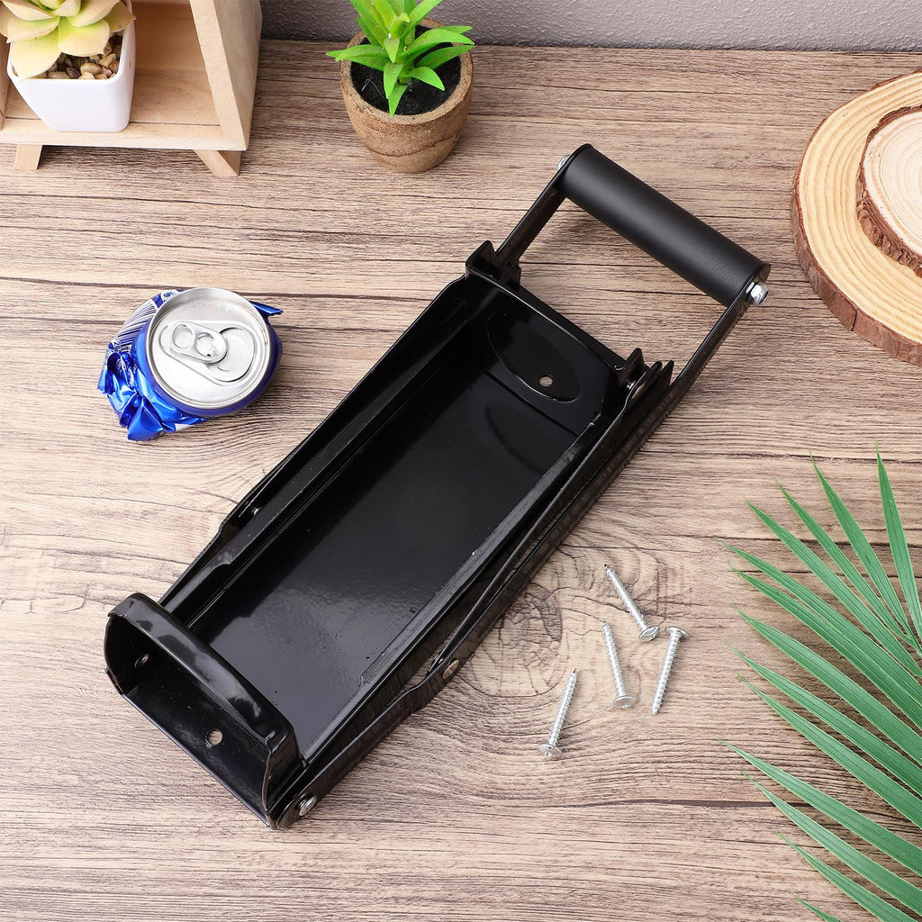Black Wall Mounted Can Crusher with Bottle Opener M80463