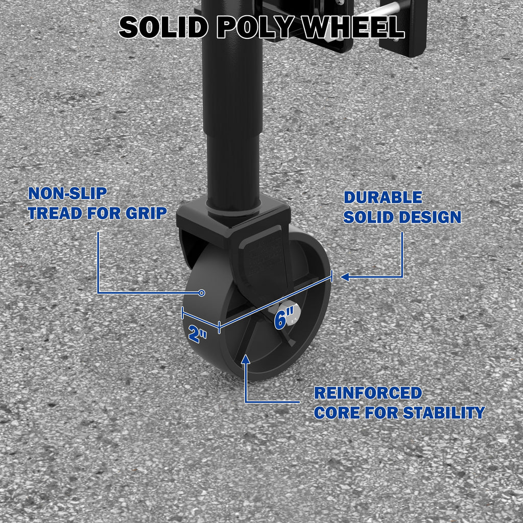 Boat Trailer Jack with Wheel, 10" Lift F287934
